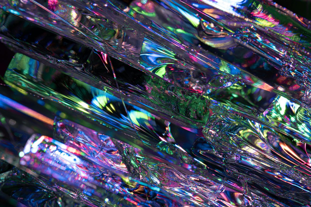 Close-Up Shot of Irregular Crystal Prisms.